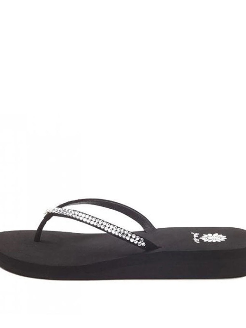 YELLOW BOX JELLO BLACK FLIP FLOP MEDIUM WIDTH NEW IN BOX